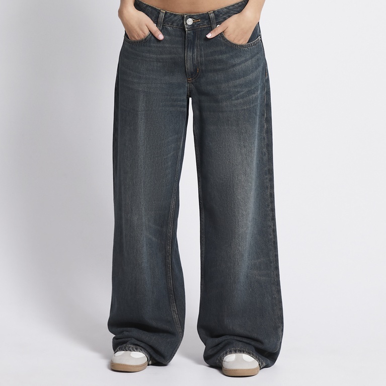 Mid waist wide jeans "Optiwide" Tinted Indigo